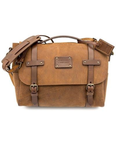 THE DUST COMPANY Leather Messenger - Brown