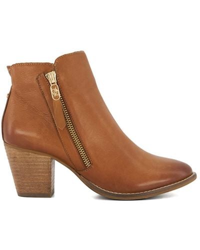 Dune 'paicey' Leather Ankle Boots - Brown