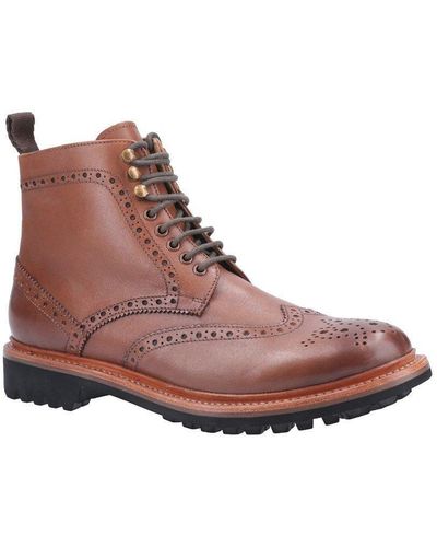 Cotswold 'rissington Commando' Leather Boots - Brown