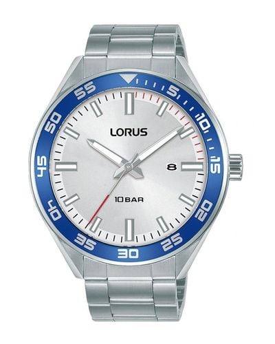 Lorus Gents Sports Stainless Steel Classic Analogue Quartz Watch - Rh939nx9 - Blue