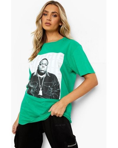 Boohoo Biggie License Print Oversized T-shirt - Green