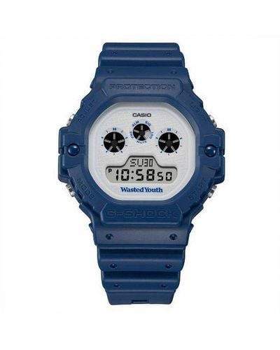 G-Shock Plastic/resin Classic Digital Quartz Watch - Dw-5900wy-2er - Blue