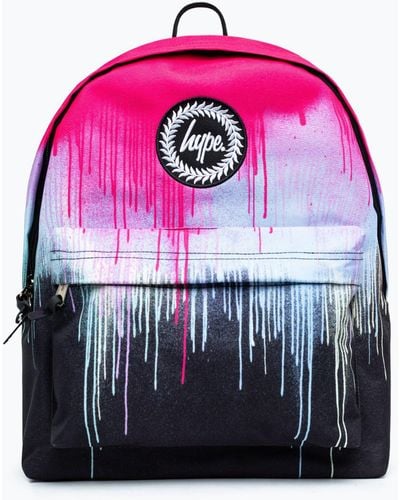 Hype Pink Drip Crest Backpack