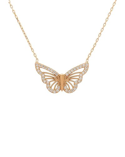 LÁTELITA London Filigree Butterfly Necklace Rosegold - Metallic