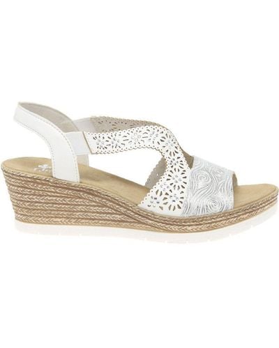Rieker 'alabama' Wedge Heel Sandals - White