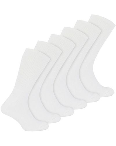 Sock Snob 6 Pair Multipack Bamboo Sport Socks - Breathable Crew White Pe Socks