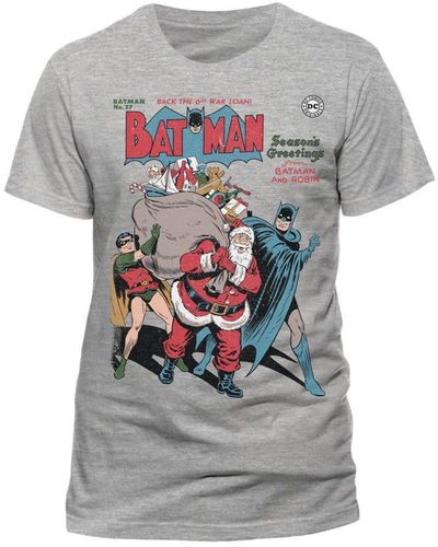 Batman Seasons Greetings T-shirt - Grey