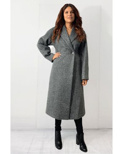 Cutie London Cosy Grey Wrap Coat