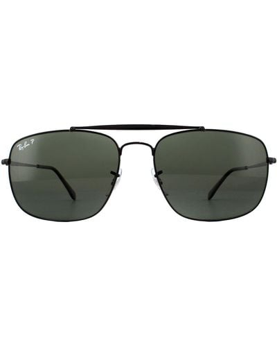 Ray-Ban Aviator Black Green Polarized Sunglasses