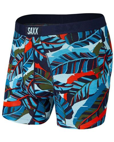 Saxx Underwear Co. Vibe Soft Boxer Brief - Blue