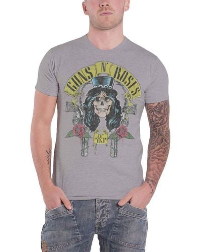 Guns N Roses Slash 85 T Shirt - Grey
