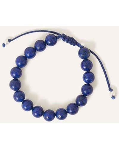 Accessorize Lapis Healing Stone Friendship Bracelet - Blue