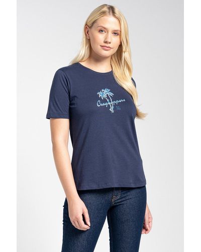 Craghoppers Cotton 'ally' Short Sleeve T-shirt - Blue