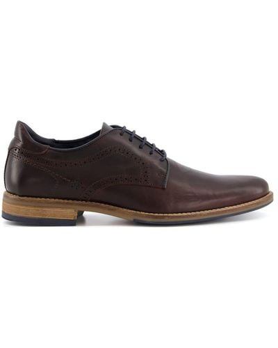 Dune 'brampton' Leather Casual Shoes - Brown