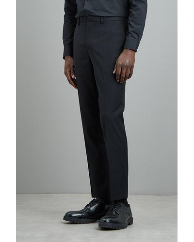 Burton Skinny Fit Black Stretch Tuxedo Suit Trousers