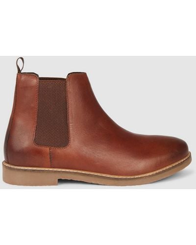 MAINE Thames Leather Casual Chelsea Boot - Brown