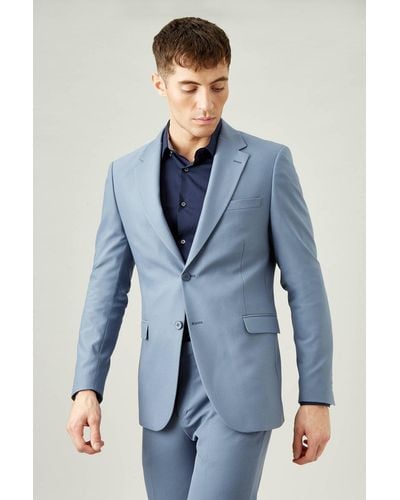 Burton Slim Fit Stretch Blue Suit Jacket