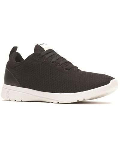 Hush Puppies 'good' 100% Rpet (recycled) Textile Lace Trainers - Black