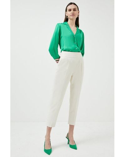 Karen Millen High Waist Tailored Trouser - Green