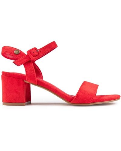 Refresh Open Toe Shoes - Red