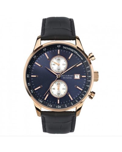 Accurist Stainless Steel Classic Analogue Quartz Watch - 7251 - Blue