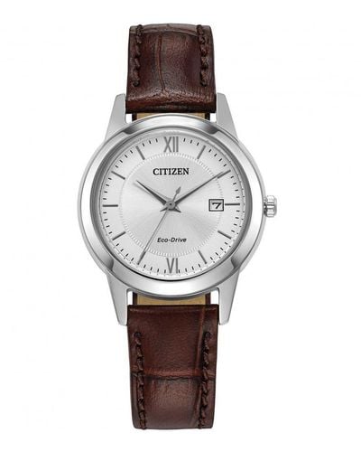 Citizen Eco-drive Ladies Strap Stainless Steel Watch - Fe1087-28a - White