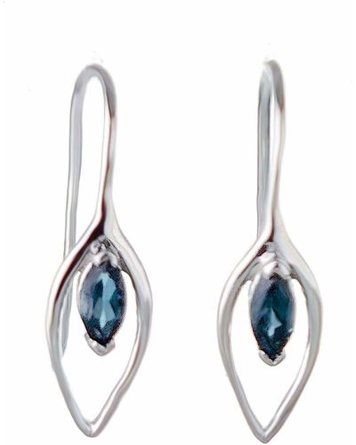 Ojewellery London Topaz Marquise Dangle Earrings - White