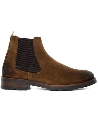 Dune 'chelty' Suede Chelsea Boots - Brown