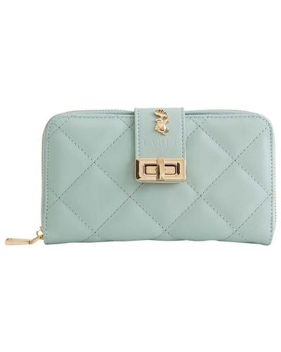 Fable England Soft Sage Quilted Purse - Green
