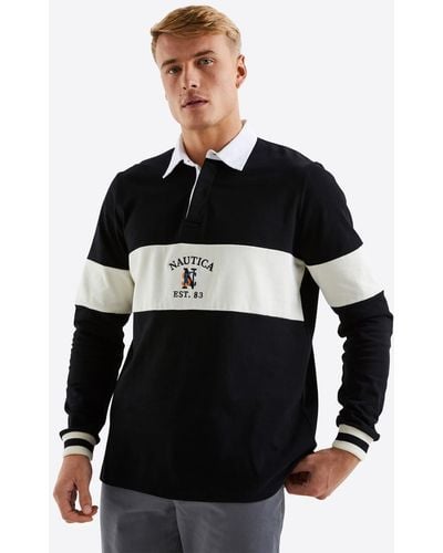 Nautica 'onyx' Rugby Shirt - Black