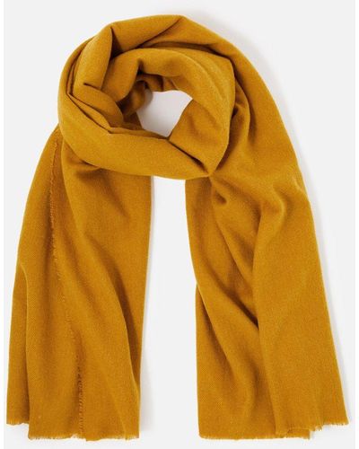 Accessorize 'wells' Blanket Scarf - Yellow