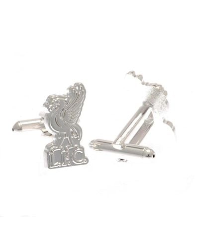 Liverpool Fc Silver Plated Cufflinks - White