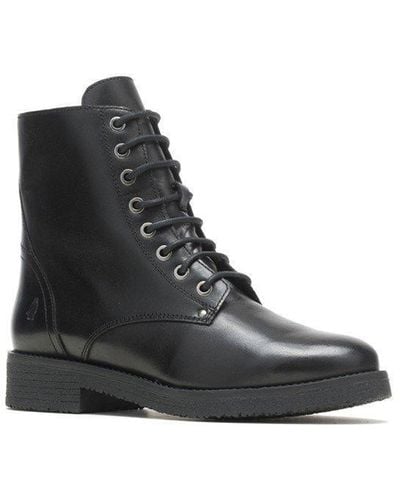 Hush Puppies 'betsy' Leather Ankle Boots - Black