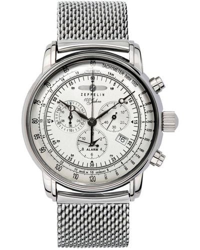 ZEPPELIN 100 Jahre Stainless Steel Classic Analogue Quartz Watch - 7680m-1 - Grey