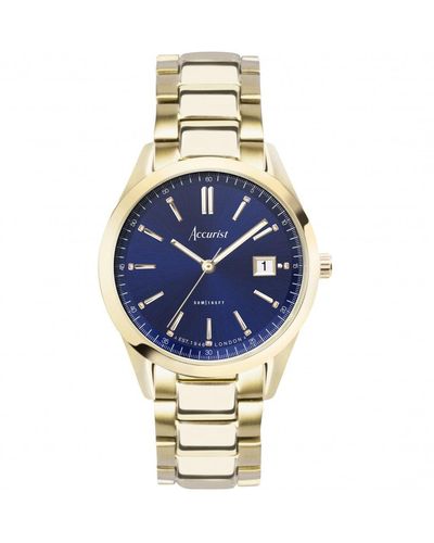 Accurist Everyday Womens Stainless Steel Classic Analogue Quartz Watch - 74015 - Blue
