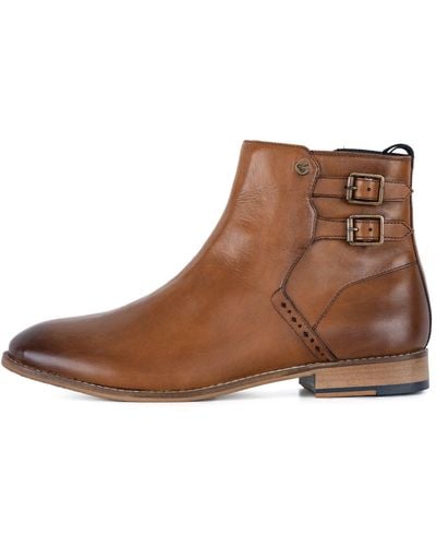 Goodwin Smith Leather Zip Boot - Brown