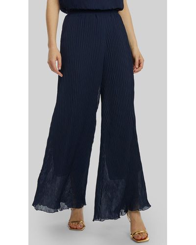 James Lakeland Pleated Cropped Trousers - Blue