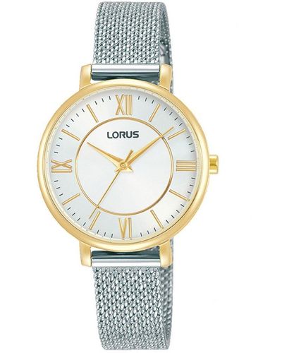 Lorus Gold Plated Stainless Steel Classic Analogue Quartz Watch - Rg220tx9 - White