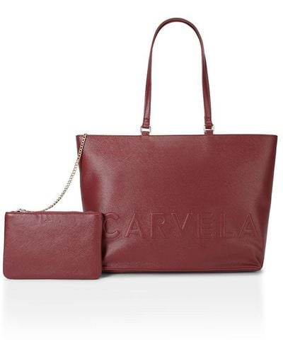 Carvela Kurt Geiger 'frame Winged Shopper' Bag - Red