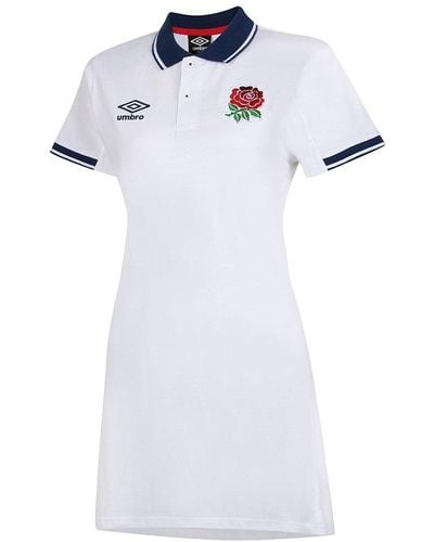 Umbro England Classic Polo Dress - White