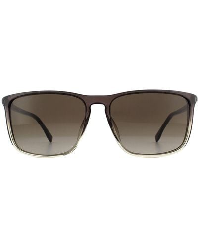 BOSS Rectangle Brown Grey Brown Gradient Sunglasses