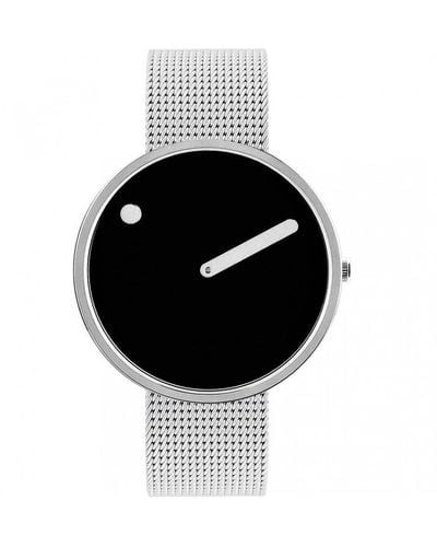 PICTO Stainless Steel Fashion Analogue Quartz Watch - 43370-0820 - Black