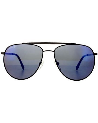 Lacoste Aviator Black Grey Sunglasses - Blue