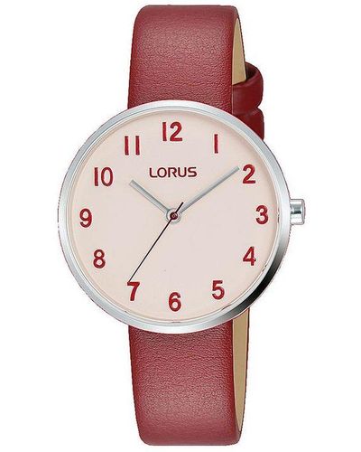 Lorus Stainless Steel Classic Analogue Quartz Watch - Rg227sx9 - Red