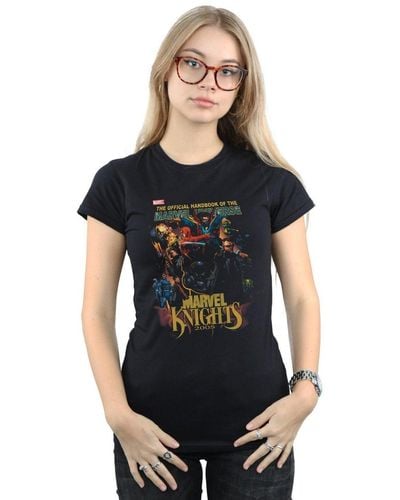 Marvel The Official Handbook Of The Universe Cotton T-shirt - Black
