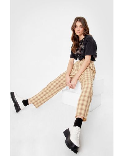 Nasty Gal Can't Check Enough High-waisted Tapered Trousers - Black
