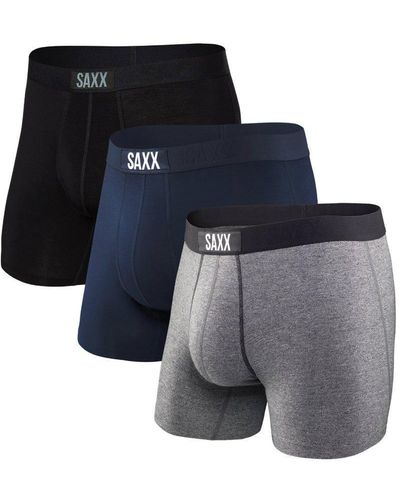 Saxx Underwear Co. 3 Pack Vibe Soft Boxer Brief - Black