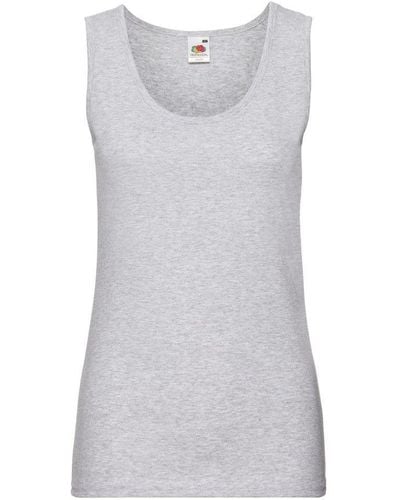 Fruit Of The Loom Value Lady Fit Vest Top - White