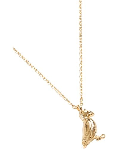 Fable England Gold Puffin Short Necklace - Metallic