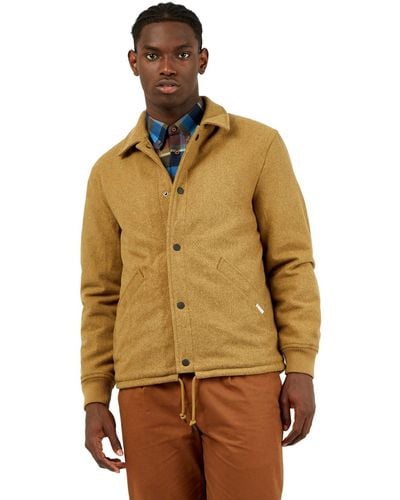 Ben Sherman Wool-blend Coach Jacket - Natural
